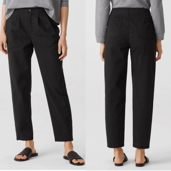 Eileen Fisher Pants - Eileen Fisher Pants organic cotton denim tapered black size 4